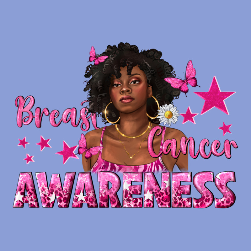 Breast Cancer Awareness With Afro Woman Long Sleeve Tee by texasbilliewilder | Teevron