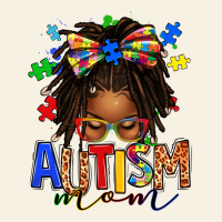 Autism Mom Afro Locs Messy Bun Vintage Tee | Teevron