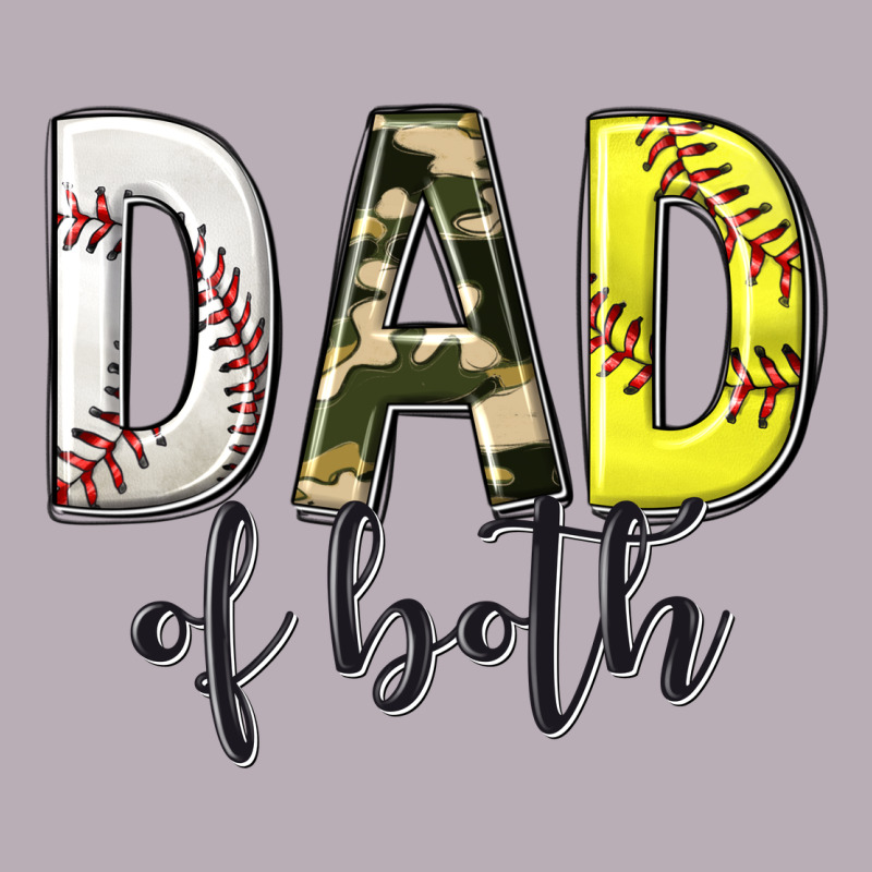 Dad Of Both With Softball And Baseball Vintage Tee by texasbilliewilder | Teevron