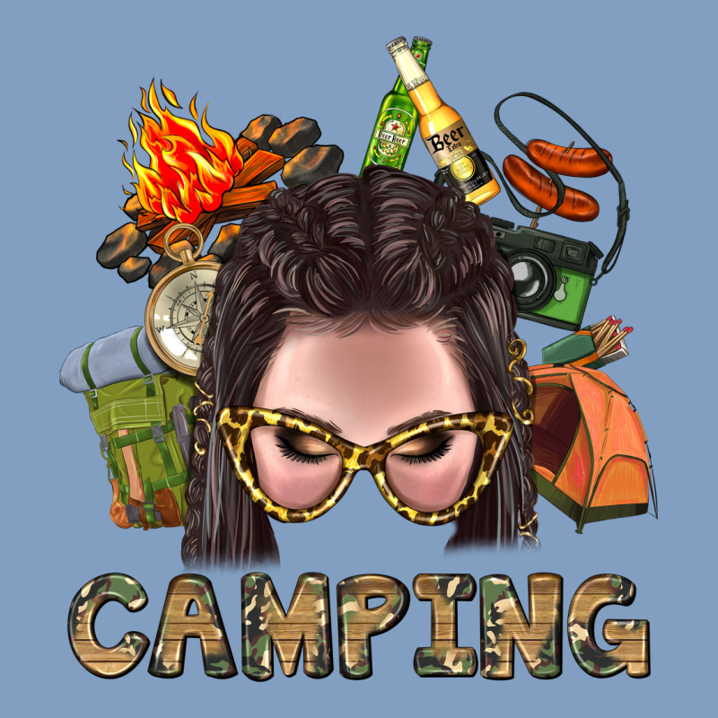 Camping Braid Hair Woman With Fire Bbs Urban Hoodie by BundleAndBundleShop | Teevron