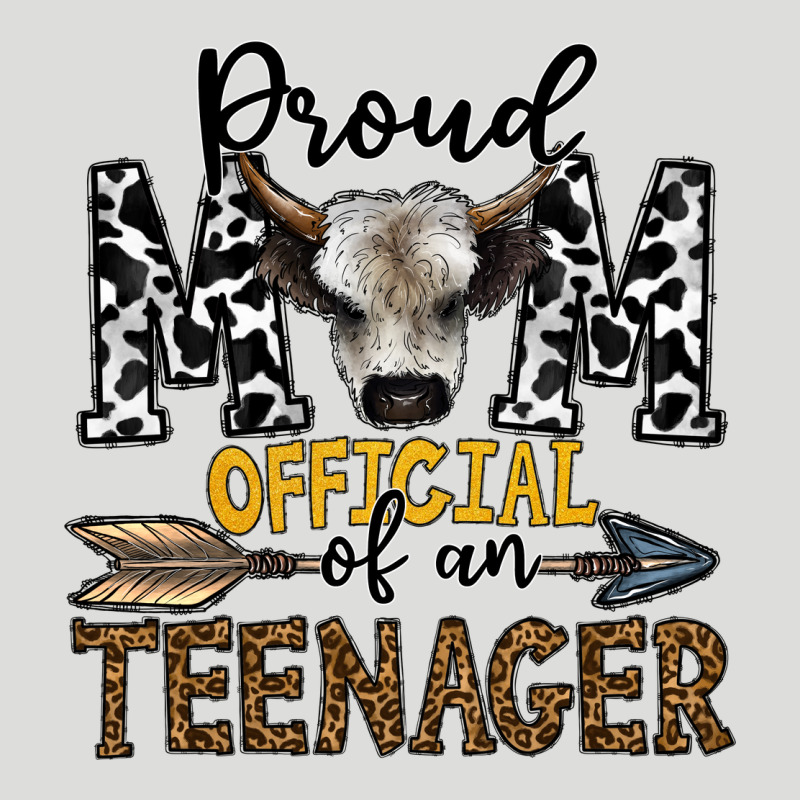 Proud Mom Official Of An Teenager Zipper Hoodie by CowhideDigitalArt | Teevron