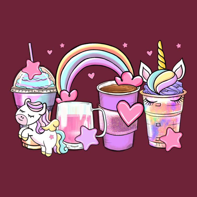 Unicorn Coffee Cups Long Sleeve Tee by Zillion Design Studio | Teevron