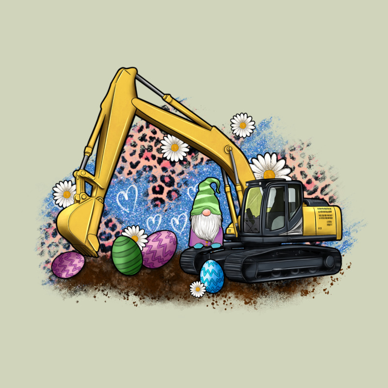 Easter Excavator Gnome Egg Leopard Heavyweight Hoodie by Artiststas | Teevron