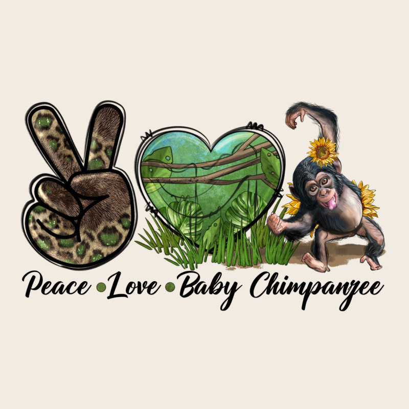 Leopard Peace Love Baby Chimpanzee Premium Sweatshirt by LillyAllenDesigns | Teevron