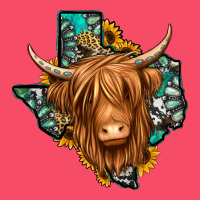 Texas Map Long Haired Shaggy Cow Premium Sweatshirt | Teevron