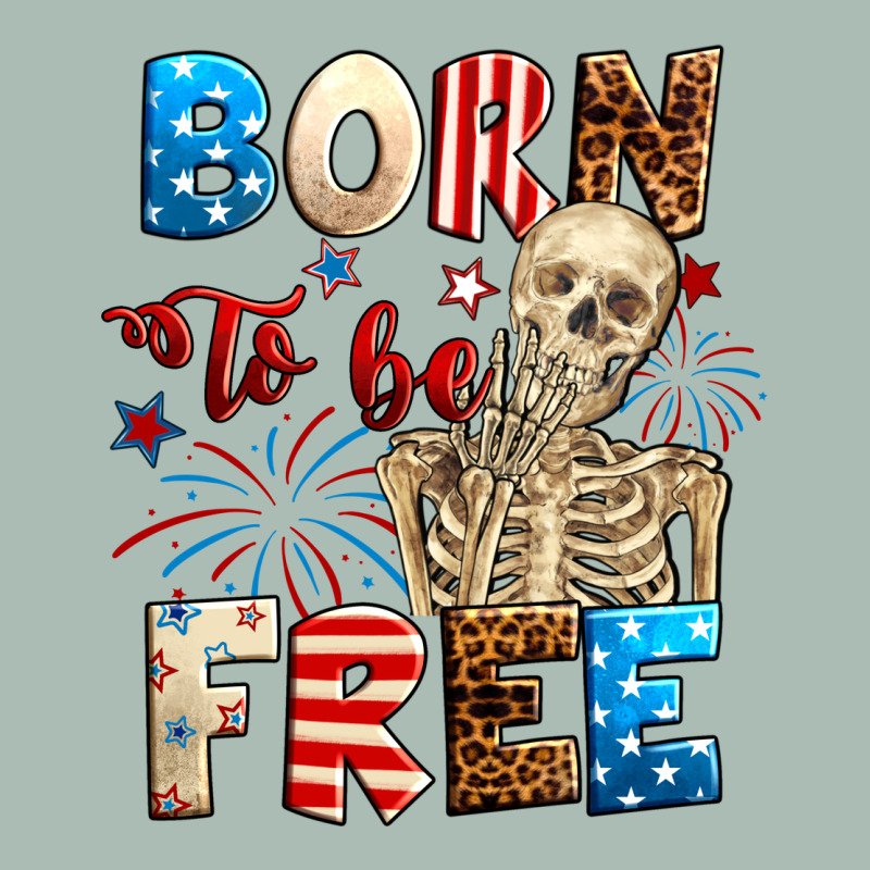 Born To Be Free With Skeleton 4th Of July Classic Tee by Neo Western | Teevron