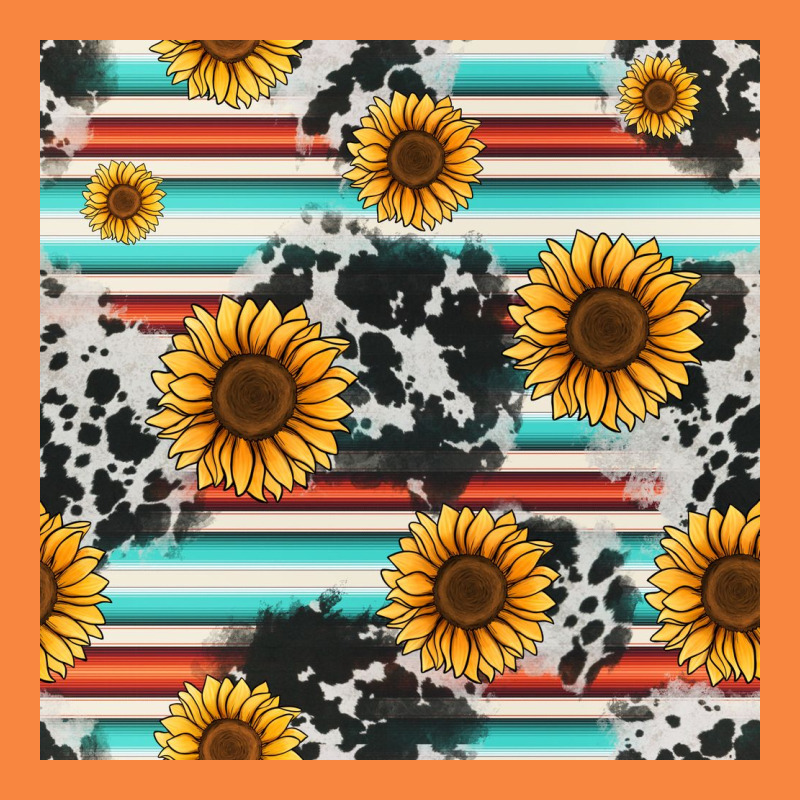 Serape Cowhide Sunflowers Seamless Pattern 12inch Premium Sweatshirt by Jasminsmagicworld | Teevron
