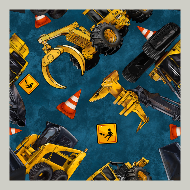 Construction Vehicles Seamless Pattern Heavyweight Hoodie by BundleAndBundleShop | Teevron