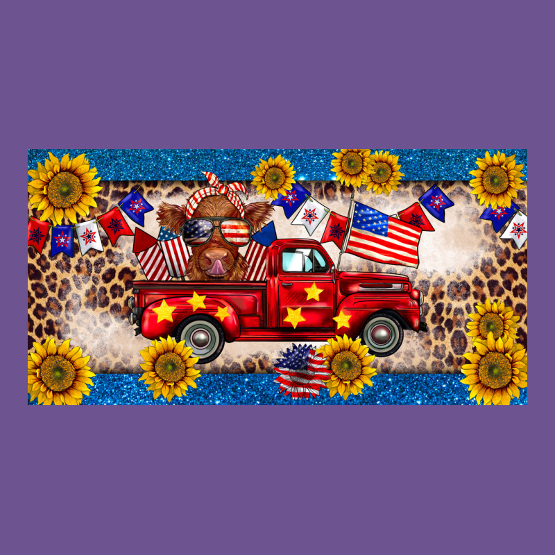 4th Of July Truck Cow License Plate Vintage Tee by BarkalooDesign | Teevron