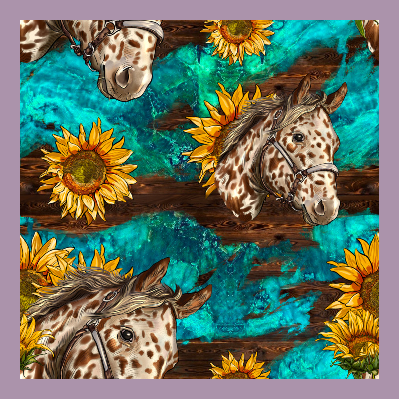 Appaloosa Horses And Sunflowers Seamless Pattern Heavyweight Hoodie by BundleAndBundleShop | Teevron