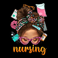 Messy Bun Nursing With Leopard Glasses Bbs Urban Hoodie | Teevron