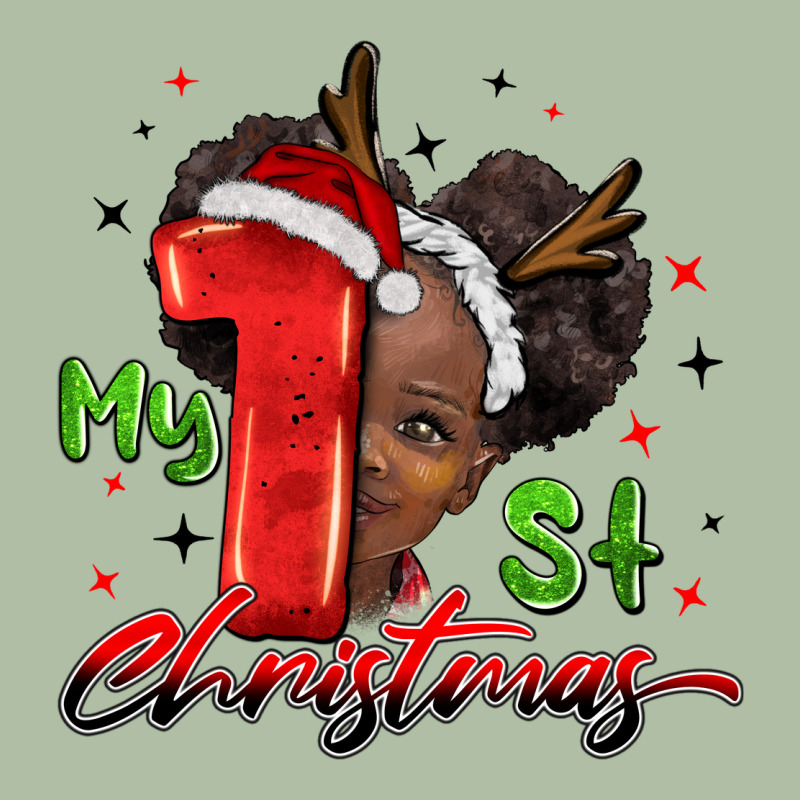 My First Christmas African Girl Urban Heavy Tee by BarkalooDesign | Teevron