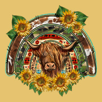 Scottish Calf Sunflowers Rainbow Premium Sweatshirt | Teevron