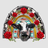 Black And White Baby Cow Floral Rose Rainbow Premium Sweatshirt | Teevron
