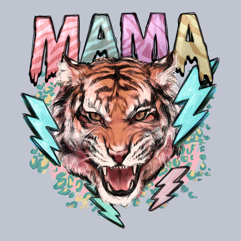 Mama Tiger Lightning Bolt Premium Hoodie by NancyCooperArtShop | Teevron