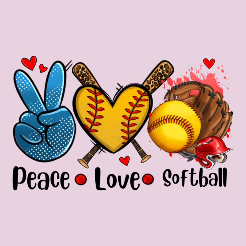 Peace Love  Softball Ladies Tee by AdoDesignShop | Teevron