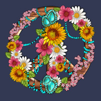 Floral Peace Sign With Gemstone Heavyweight Hoodie | Teevron