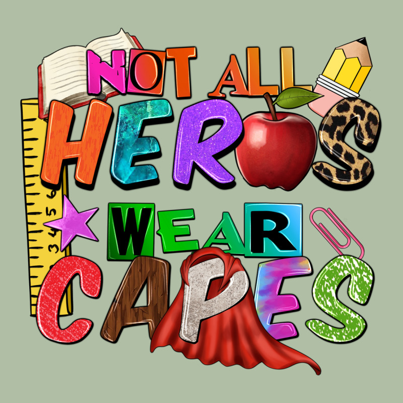 Not All Heros Wear Capes Urban Heavy Tee by Zillion Design Studio | Teevron