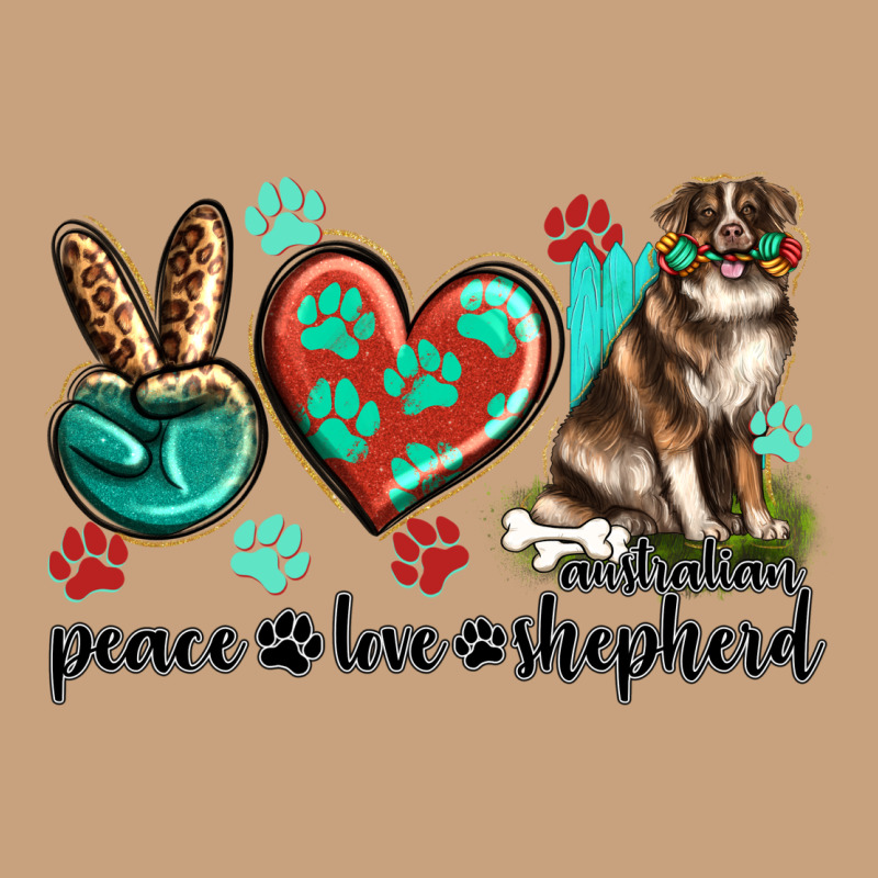 Peace Love Australian Shepherd Vintage Tee by texasbilliewilder | Teevron