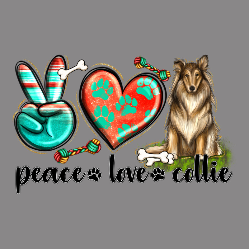 Peace Love Collie Vintage Tee by texasbilliewilder | Teevron