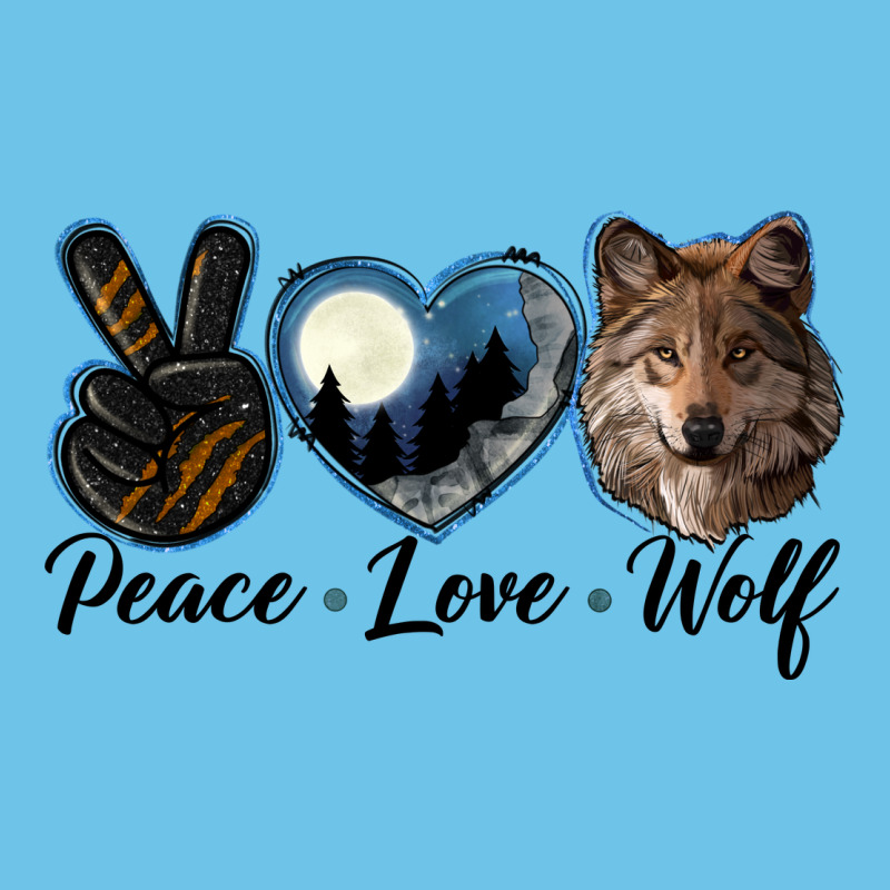 Peace Love Wolf Head Premium Sweatshirt by LillyAllenDesigns | Teevron