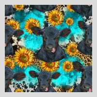 Black Angus And Sunflowers Seamless Pattern Zipper Hoodie | Teevron