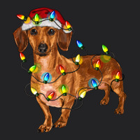 Dachshund Christmas Lights Vintage Tee | Teevron