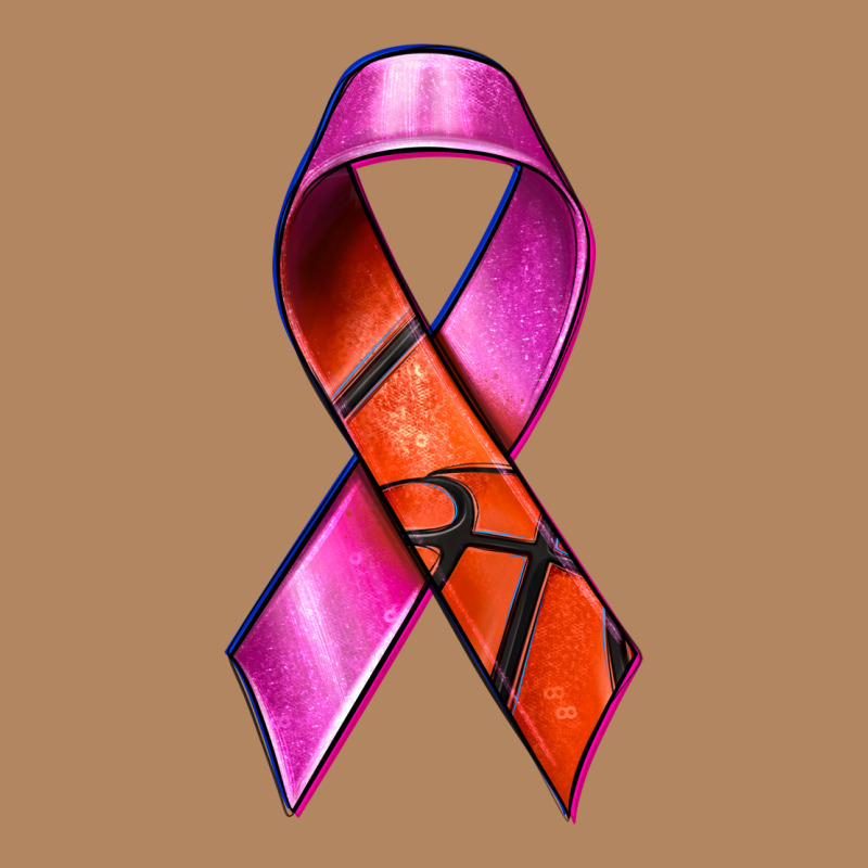 Breast Cancer Ribbon Basketball Long Sleeve Tee by texasbilliewilder | Teevron