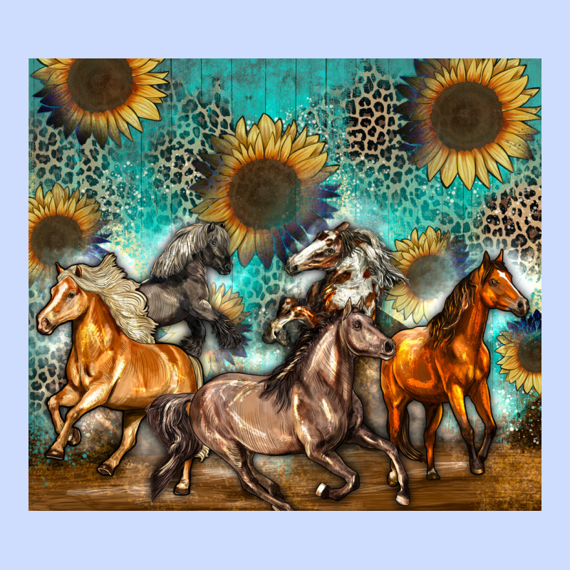 Western Horses Urban Heavy Tee by Zillion Design Studio | Teevron