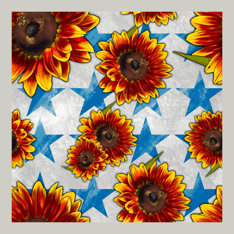 Patriotic Sunflowers And Stars Heavyweight Hoodie by BundleAndBundleShop | Teevron
