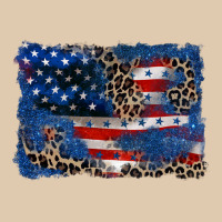 Leopard Glitter American Flag 4th Of July Classic Tee | Teevron