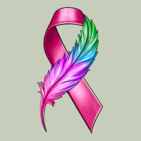 Breast Cancer Ribbon With Feather Long Sleeve Tee | Teevron