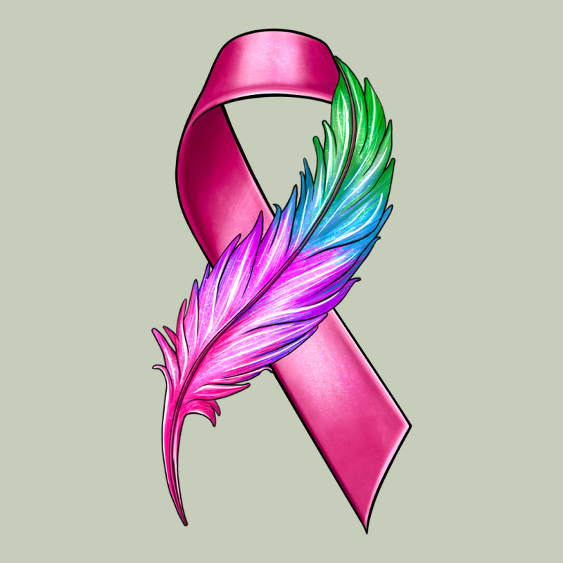 Breast Cancer Ribbon With Feather Long Sleeve Tee by texasbilliewilder | Teevron