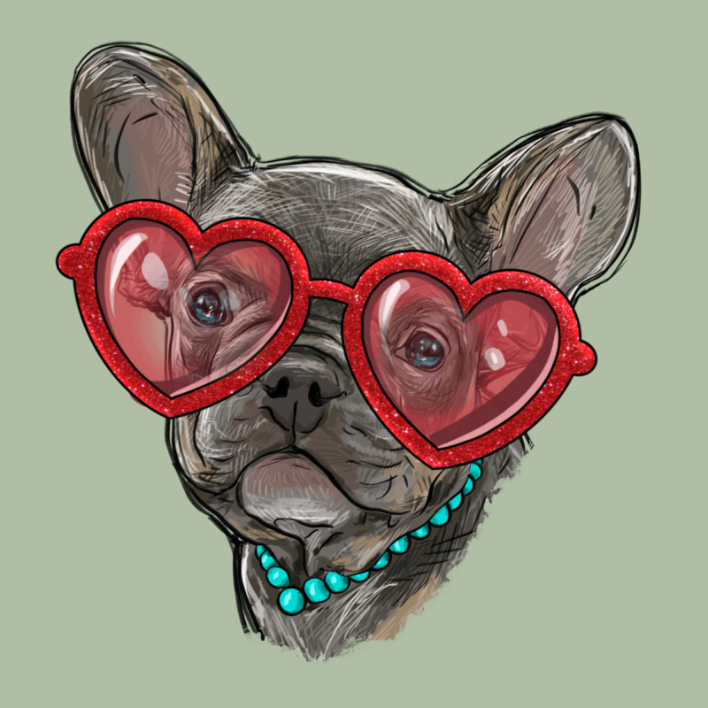 French Bulldog With Love Glasses Urban Heavy Tee by RanaPortraitStore | Teevron
