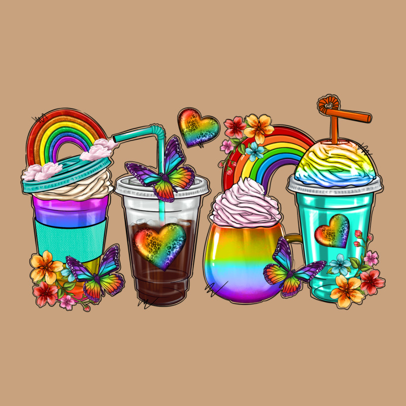 Rainbow Coffee Cups Vintage Tee by texasbilliewilder | Teevron