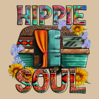 Hippie Soul With Caravan And Flowers Heavyweight Hoodie | Teevron