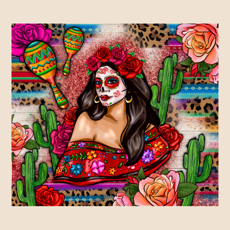 Mexico Girl Serape Urban Heavy Tee by Zillion Design Studio | Teevron