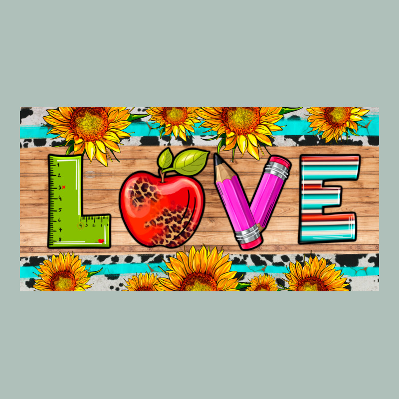 Love And Sunflower With Pen And Apple License Plate Template Heavyweight Hoodie by Artiststas | Teevron