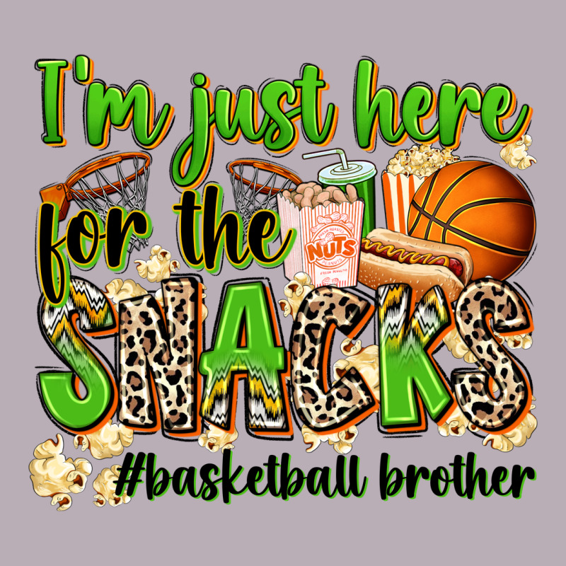 Im Just Here For The Snacks Basketball Brother Vintage Tee by Zillion Design Studio | Teevron