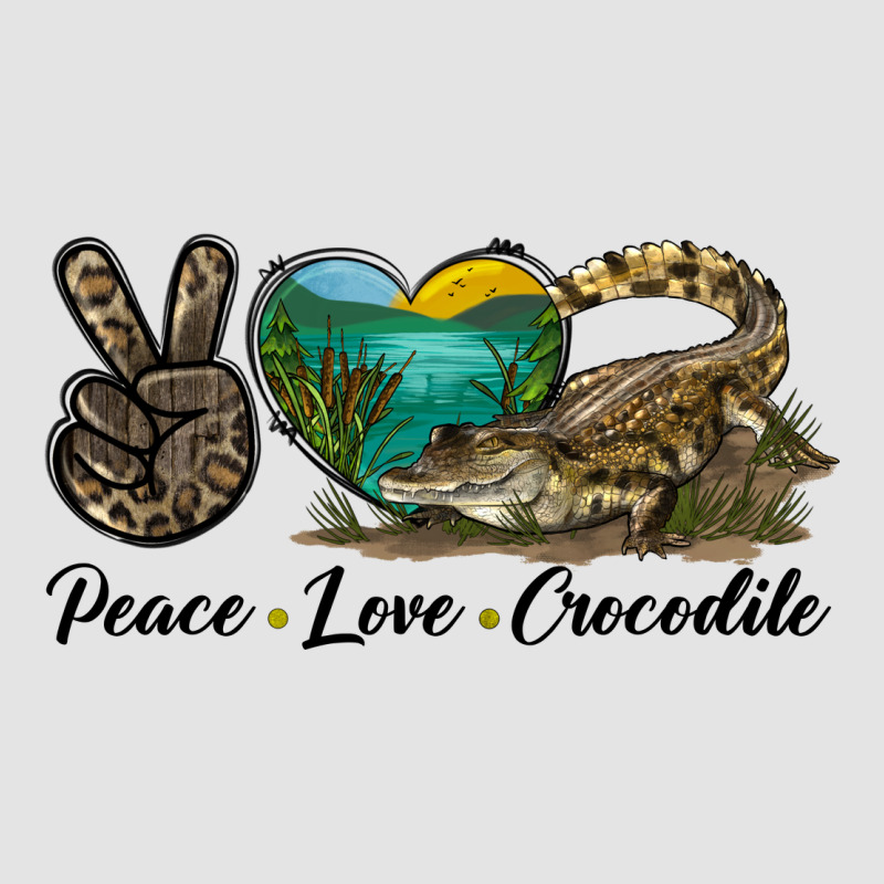 Peace Love Crocodile Premium Sweatshirt by LillyAllenDesigns | Teevron