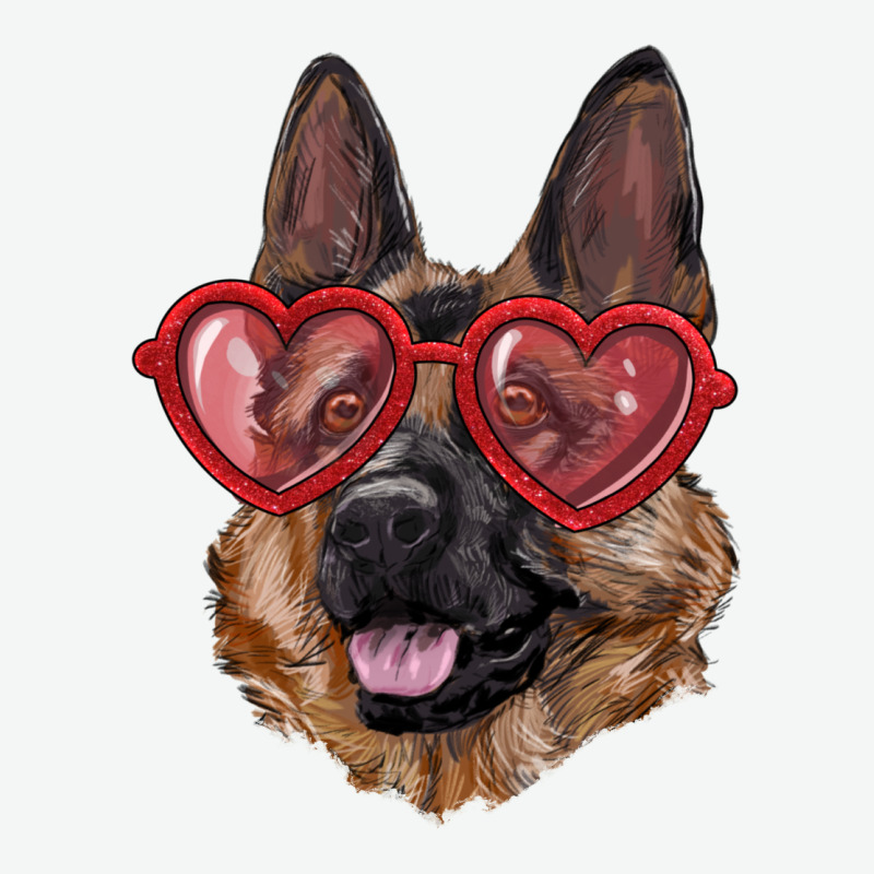 German Shepherd With Love Glasses Urban Heavy Tee by RanaPortraitStore | Teevron