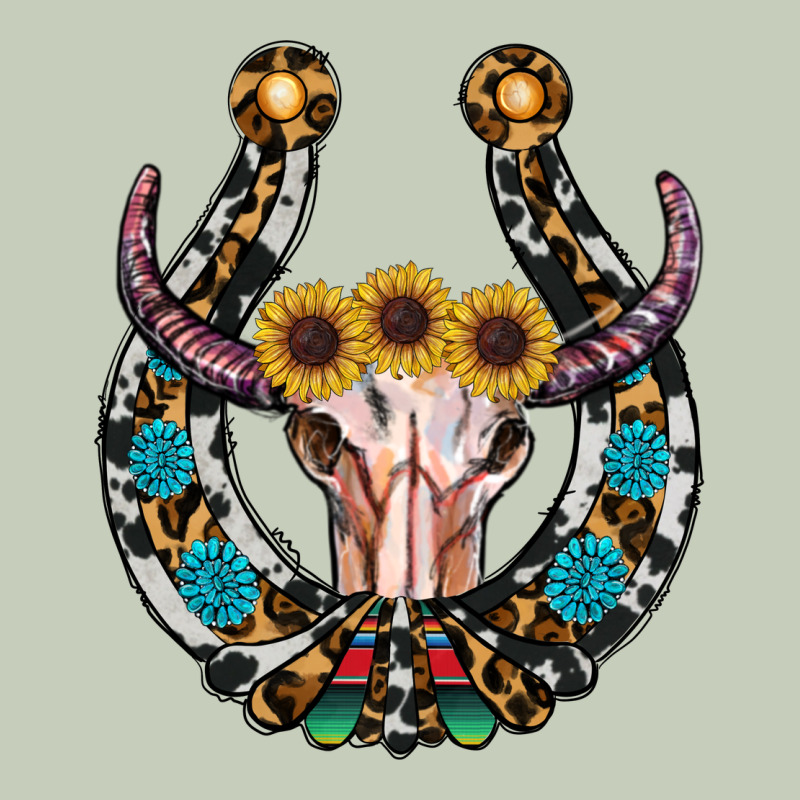 Western Horseshoe Skull Long Sleeve Tee by RanaPortraitStore | Teevron