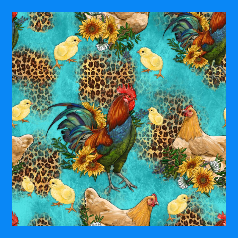 Poultry Animals Seamless Pattern Zipper Hoodie by HRA Design Shop | Teevron