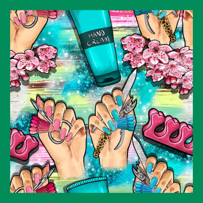 Hand Cream And Nail Tools With Serape And Glitter Seamless Pattern Bbs Urban Hoodie by BundleAndBundleShop | Teevron