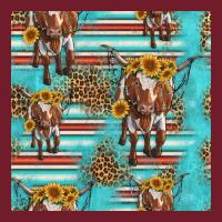 Longhorn Bull Seamless Pattern Zipper Hoodie | Teevron