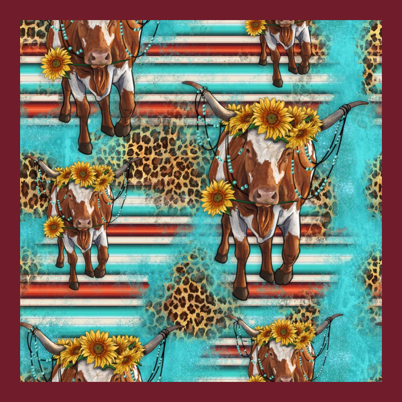 Longhorn Bull Seamless Pattern Zipper Hoodie by HRA Design Shop | Teevron