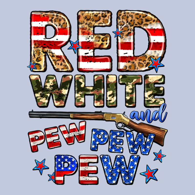 Red White And Pew Pew Pew Long Sleeve Tee by Zillion Design Studio | Teevron