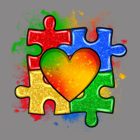 Autism Puzzle Pieces Heart Vintage Tee | Teevron