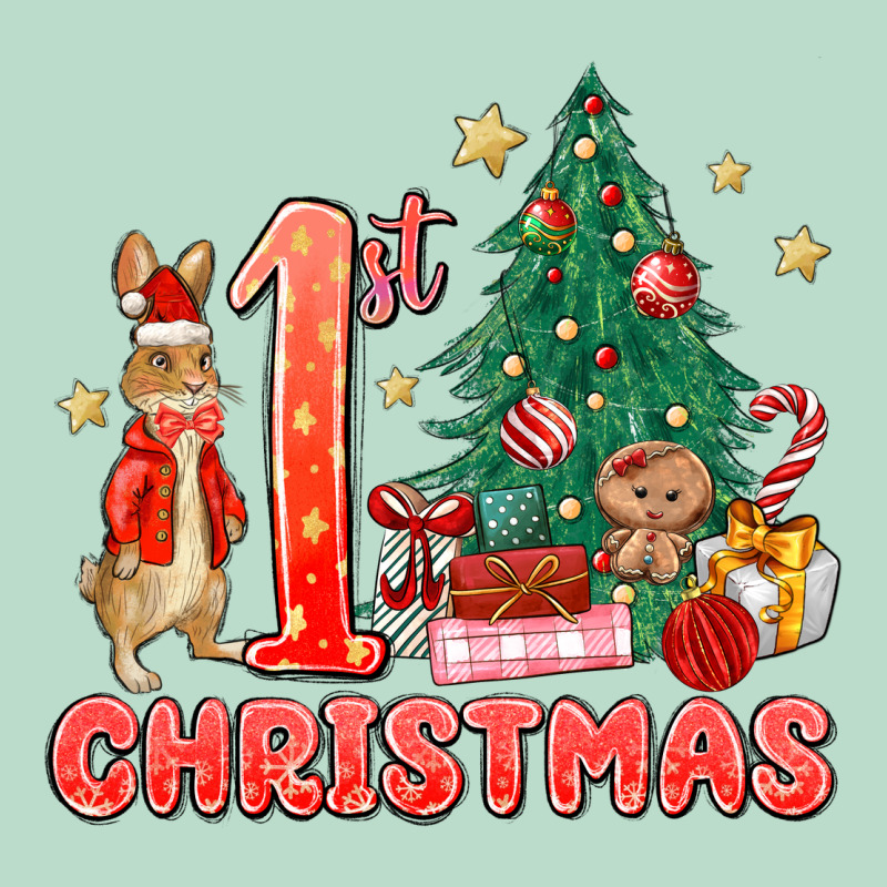 Red Christmas Bunny 1st Christmas Premium Hoodie by MaliasSmallBusiness | Teevron