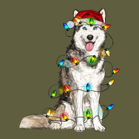 Husky Christmas Lights Vintage Tee | Teevron